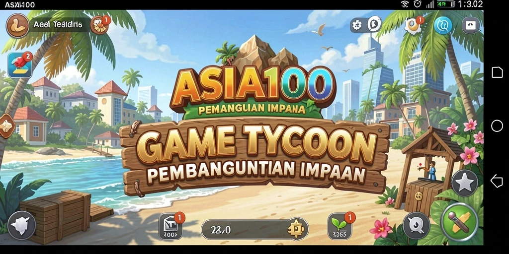 Tampilan gameplay Tycoon seru di ASIA100 dengan grafis menarik.