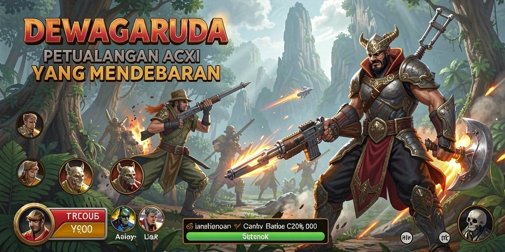 Tampilan gameplay DEWAGARUDA yang menegangkan dan penuh aksi.