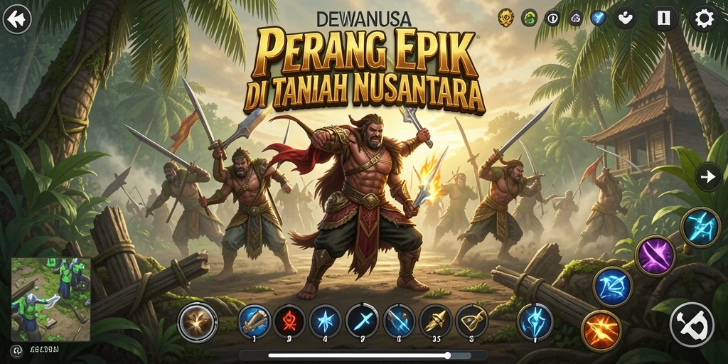 Tampilan seru dari gameplay DEWANUSA dengan aksi memukau.