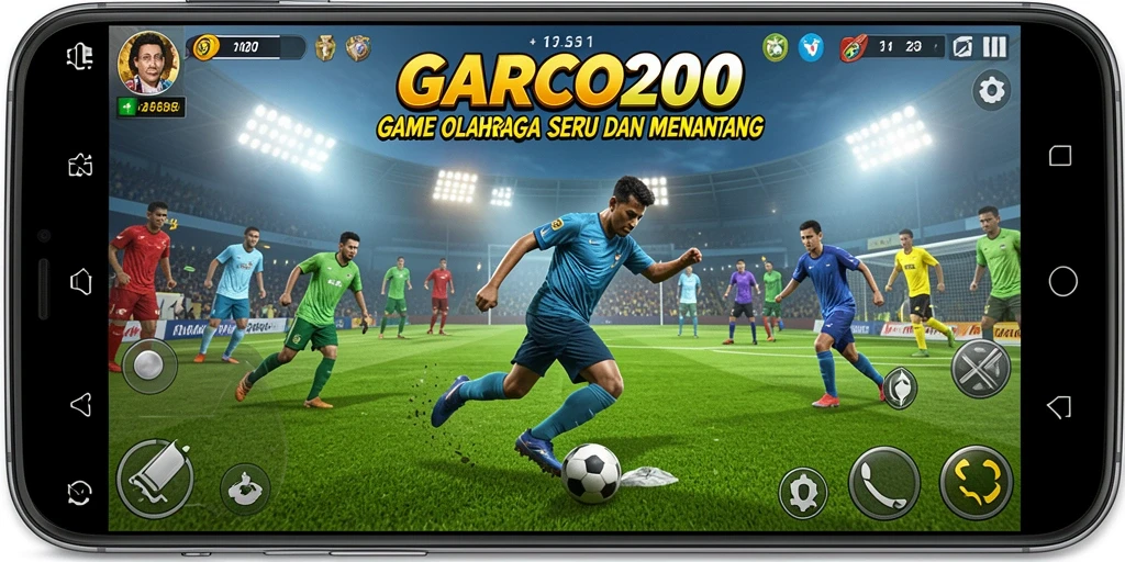 Tampilan gameplay seru GARCO200 dalam aksi olahraga.