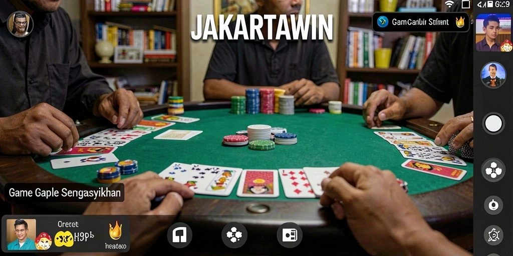 Tampilan permainan Gaple yang menarik dan seru di JAKARTAWIN.