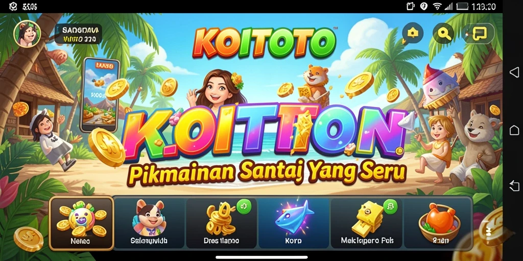 Tampilan gameplay KOITOTO yang cerah dan menarik.