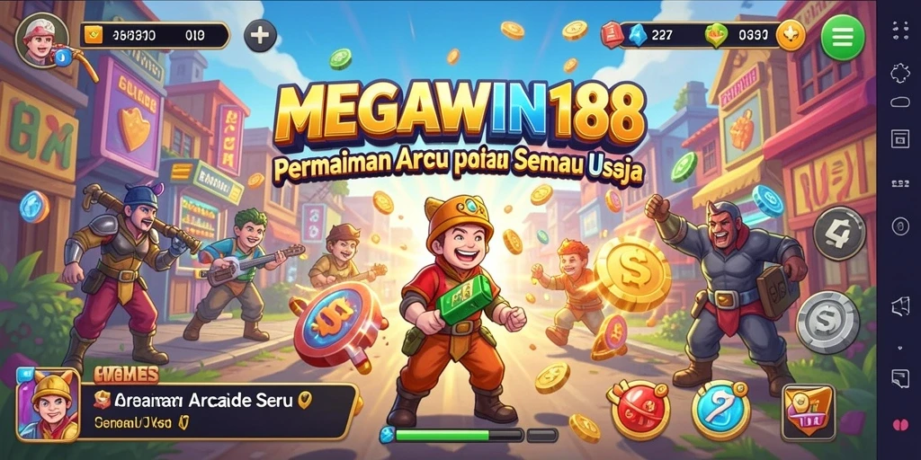 Screenshot MEGAWIN188 menampilkan gameplay Arcade yang mendebarkan dan penuh aksi.